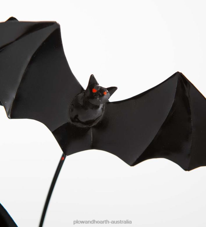 Plow & Hearth Handmade Halloween Bat Metal Centerpiece Accent P22BD1715 Houseware
