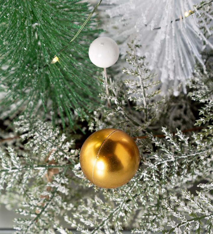 Plow & Hearth Lighted Holiday Centerpiece with Bottle Brush Trees P22BD1706 Houseware