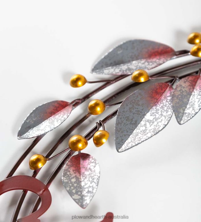 Plow & Hearth Merry Christmas Metal Wreath P22BD1703 Houseware