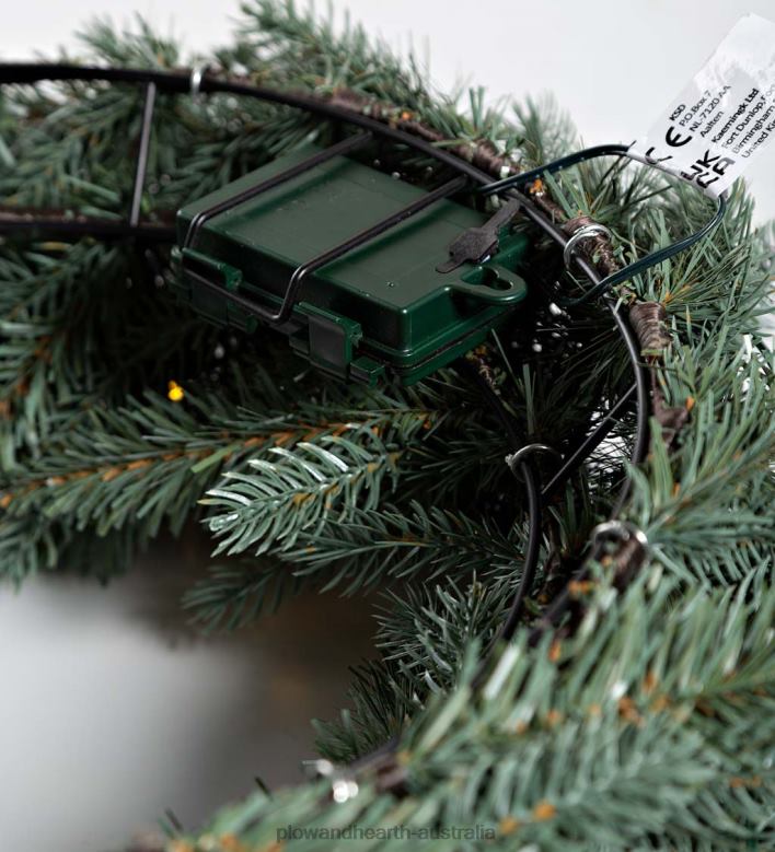 Plow & Hearth Misty Pine Lighted Holiday Wreath P22BD1709 Houseware