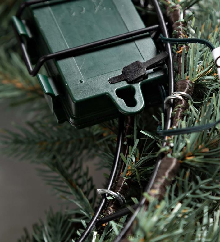 Plow & Hearth Misty Pine Lighted Holiday Wreath P22BD1709 Houseware