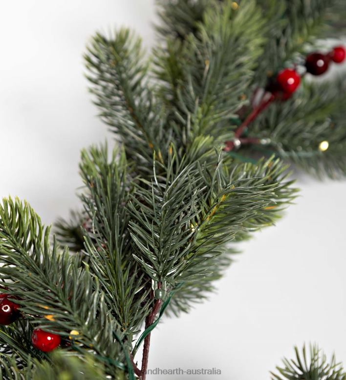 Plow & Hearth Wintergreen Lighted Holiday Garland P22BD1705 Houseware