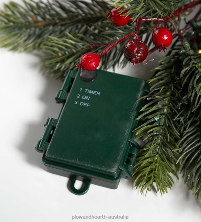 Plow & Hearth Wintergreen Lighted Holiday Garland P22BD1705 Houseware