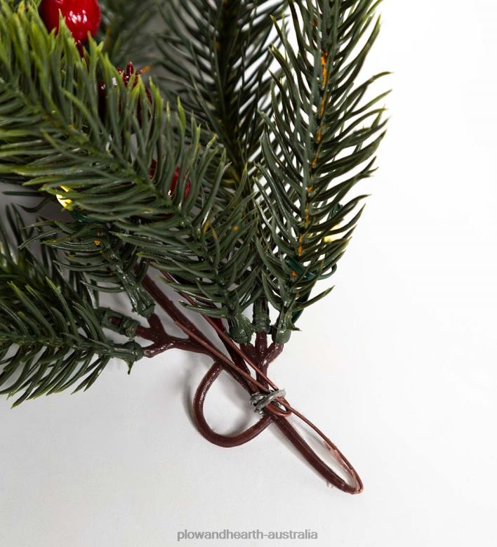 Plow & Hearth Wintergreen Lighted Holiday Garland P22BD1705 Houseware