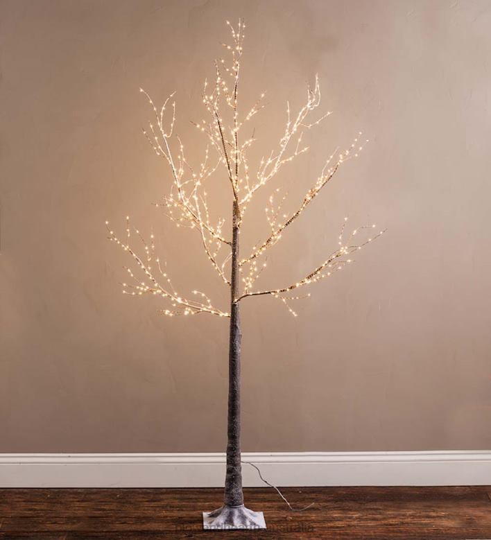 Plow & Hearth Indoor/Outdoor Birch Tree with Micro Lights P22BD1681 Houseware