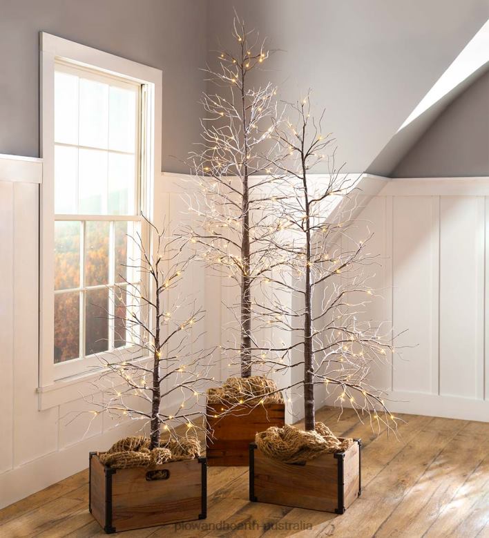 Plow & Hearth Indoor/Outdoor Snowy Lighted Tree P22BD1689 Houseware