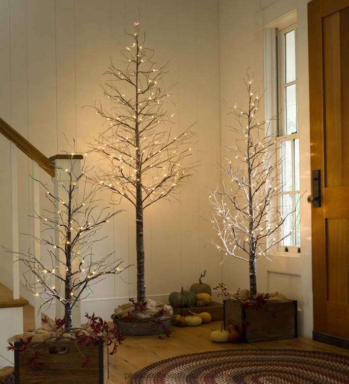 Plow & Hearth Indoor/Outdoor Snowy Lighted Tree P22BD1689 Houseware