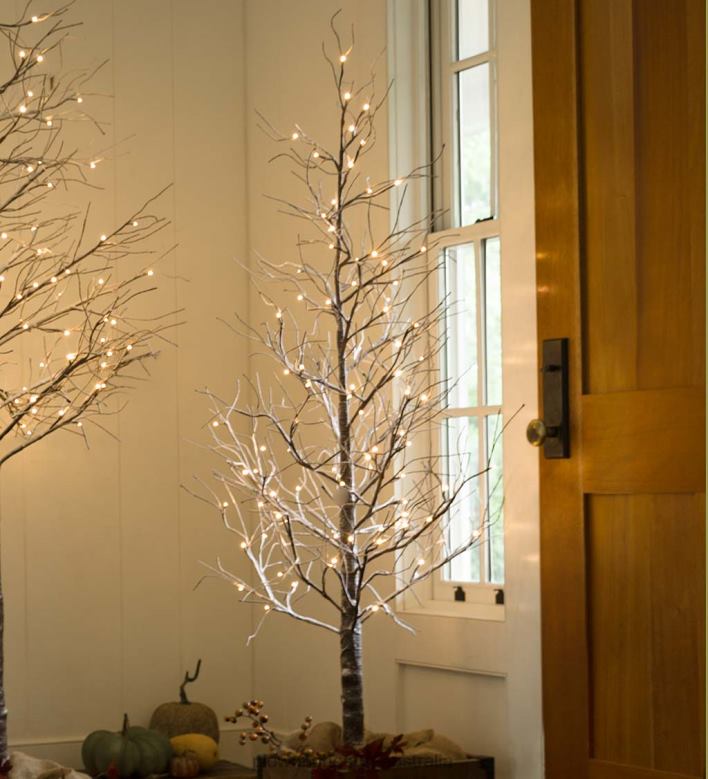 Plow & Hearth Indoor/Outdoor Snowy Lighted Tree P22BD1689 Houseware
