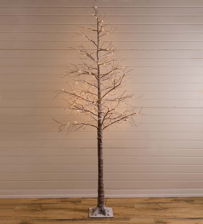 Plow & Hearth Indoor/Outdoor Snowy Lighted Tree P22BD1689 Houseware