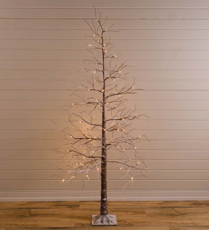 Plow & Hearth Indoor/Outdoor Snowy Lighted Tree P22BD1689 Houseware