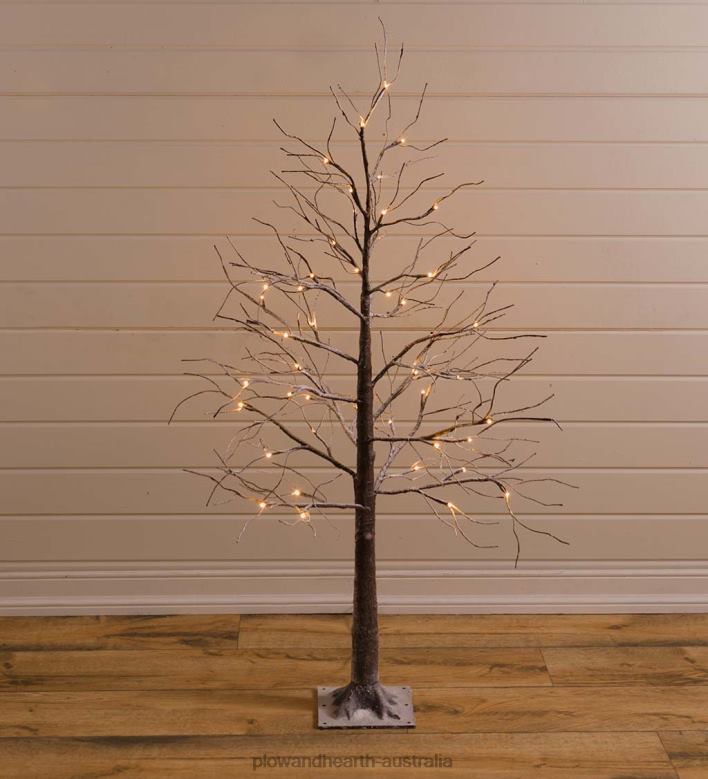 Plow & Hearth Indoor/Outdoor Snowy Lighted Tree P22BD1689 Houseware