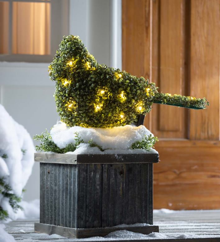 Plow & Hearth Lighted Boxwood Bird Topiary P22BD1691 Houseware