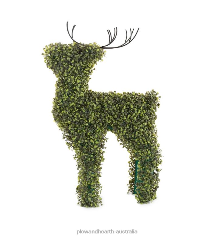 Plow & Hearth Lighted Boxwood Reindeer Topiary P22BD1686 Houseware