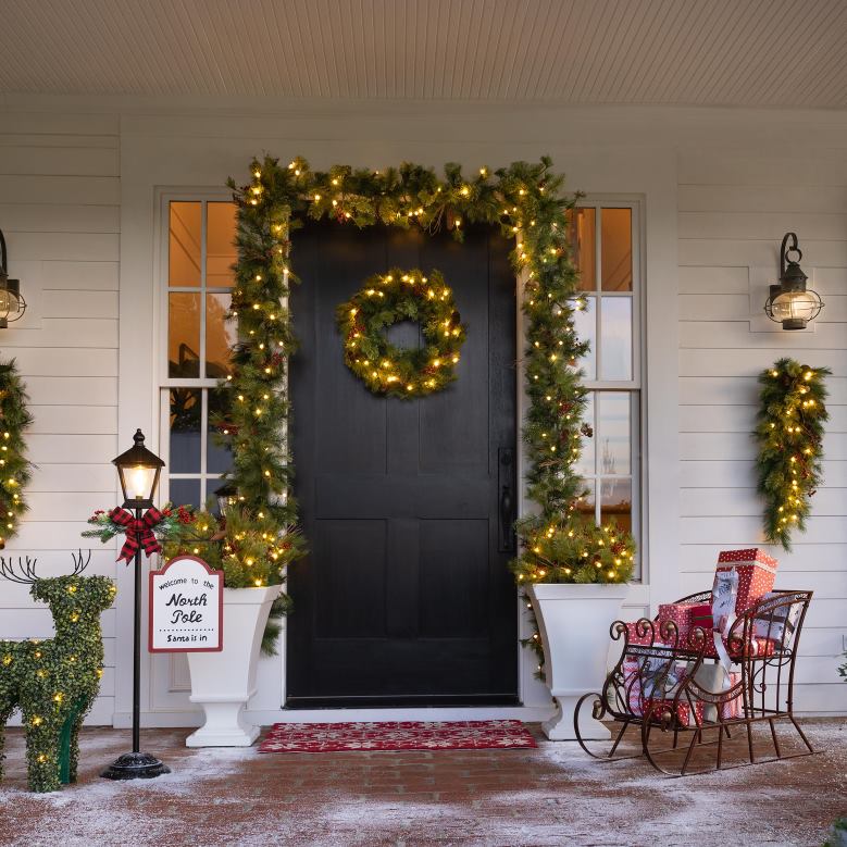 Plow & Hearth Lighted Boxwood Reindeer Topiary P22BD1686 Houseware