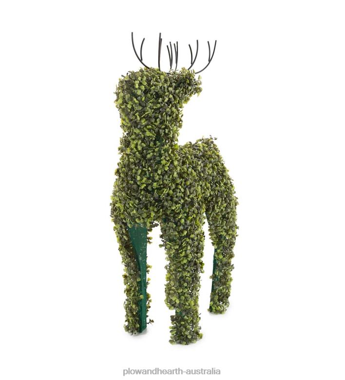 Plow & Hearth Lighted Boxwood Reindeer Topiary P22BD1686 Houseware