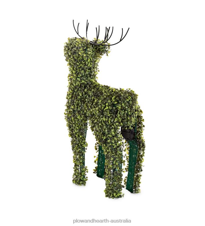 Plow & Hearth Lighted Boxwood Reindeer Topiary P22BD1686 Houseware