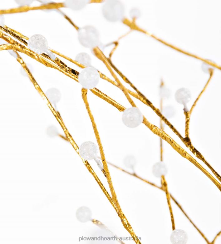 Plow & Hearth Indoor/Outdoor Gold Metallic Tree with Dual-Function Lights P22BD1673 Houseware