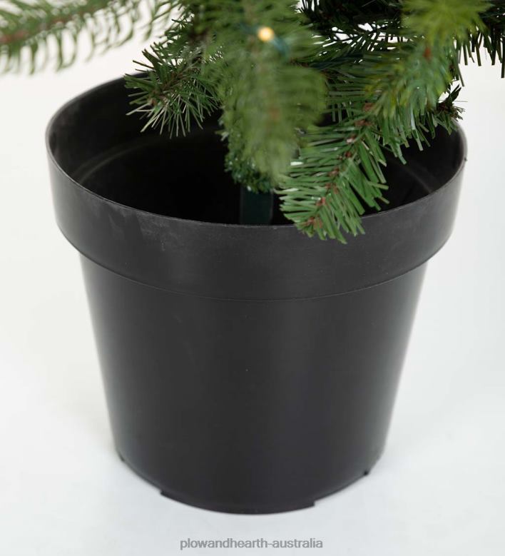 Plow & Hearth Indoor/Outdoor Keswick Potted Pine Tree with Warm White LEDs P22BD1671 Houseware