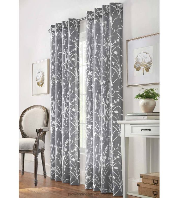 Plow & Hearth Buckingham Grommet Curtain Panel P22BD2583 Houseware