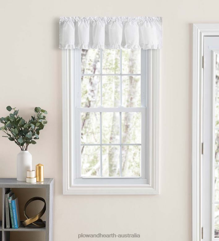 Plow & Hearth Classic Narrow Ruffle Curtains P22BD2602 Houseware