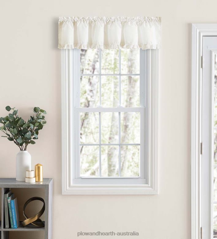 Plow & Hearth Classic Narrow Ruffle Curtains P22BD2602 Houseware