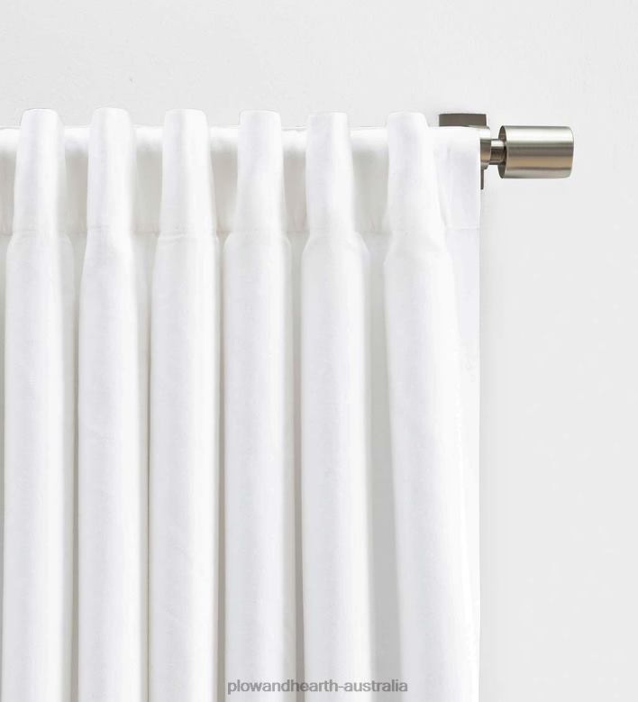 Plow & Hearth Cotton Herringbone Curtain Panel P22BD2577 Houseware