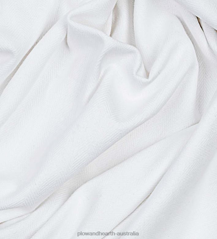 Plow & Hearth Cotton Herringbone Curtain Panel P22BD2577 Houseware