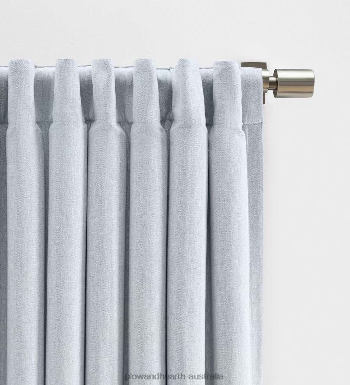 Plow & Hearth Cotton Herringbone Curtain Panel P22BD2577 Houseware