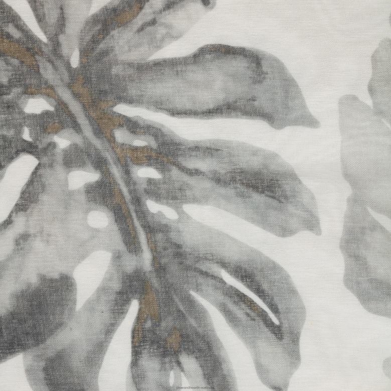 Plow & Hearth Ella Floral Grommet Top Sheer Panel - Taupe - 52x 84P22BD2601 Houseware