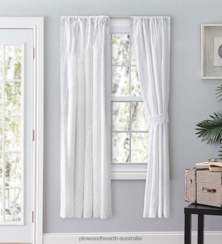 Plow & Hearth Eva Candlewick Curtains P22BD2574 Houseware