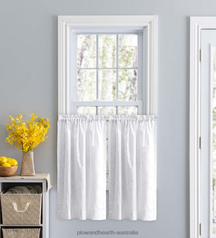 Plow & Hearth Eva Candlewick Curtains P22BD2574 Houseware