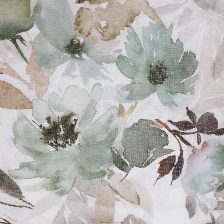 Plow & Hearth Flora Grommet Top Semi-Sheer Panel - Spa Green - 52x 84P22BD2596 Houseware