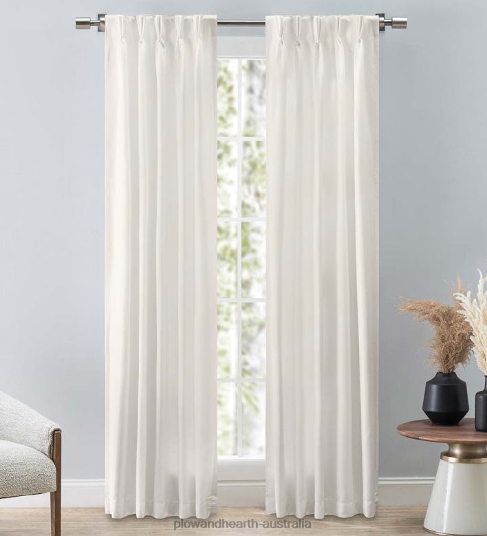 Plow & Hearth Grasscloth Curtains P22BD2608 Houseware