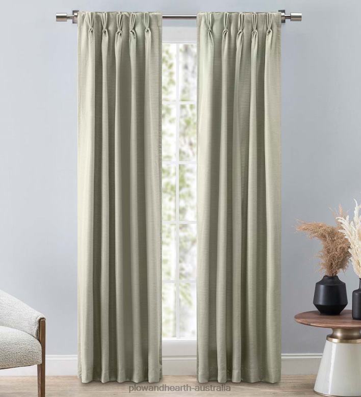 Plow & Hearth Grasscloth Curtains P22BD2608 Houseware