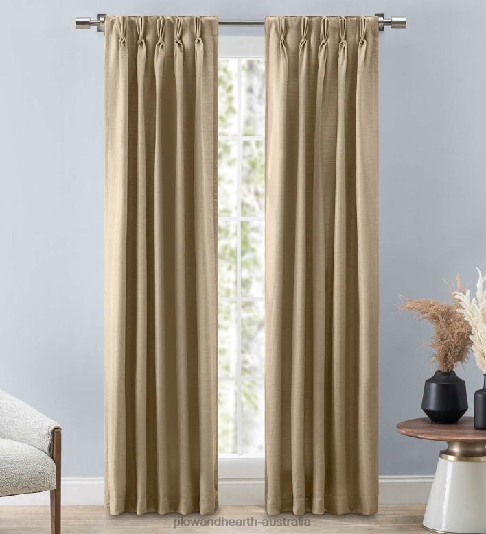 Plow & Hearth Grasscloth Curtains P22BD2608 Houseware