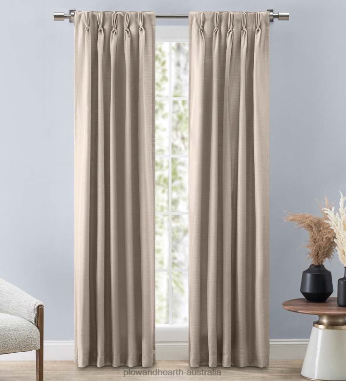Plow & Hearth Grasscloth Curtains P22BD2608 Houseware