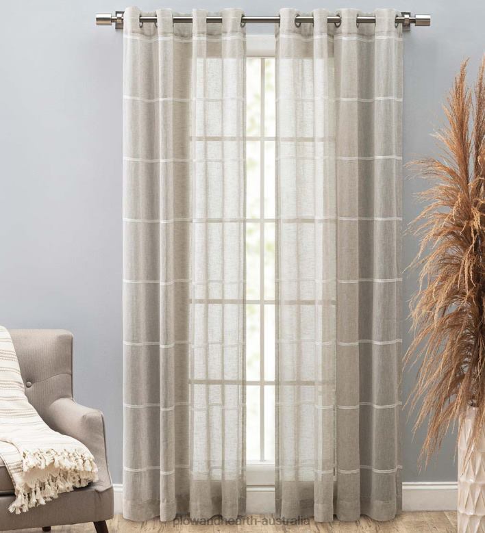 Plow & Hearth Horizon Stripe Grommet Panel P22BD2613 Houseware