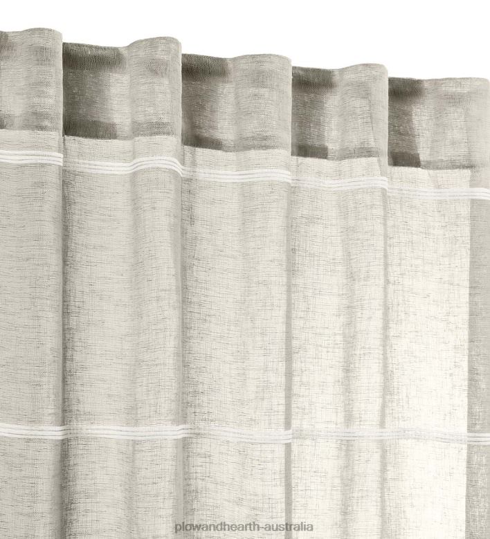 Plow & Hearth Horizon Stripe Grommet Panel P22BD2613 Houseware