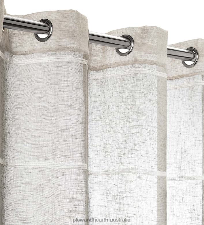 Plow & Hearth Horizon Stripe Grommet Panel P22BD2613 Houseware