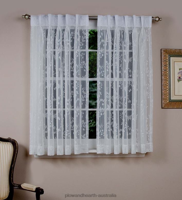 Plow & Hearth Isabella Lace Curtains P22BD2612 Houseware