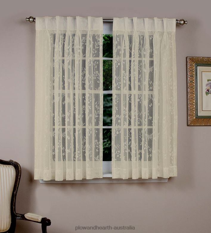 Plow & Hearth Isabella Lace Curtains P22BD2612 Houseware