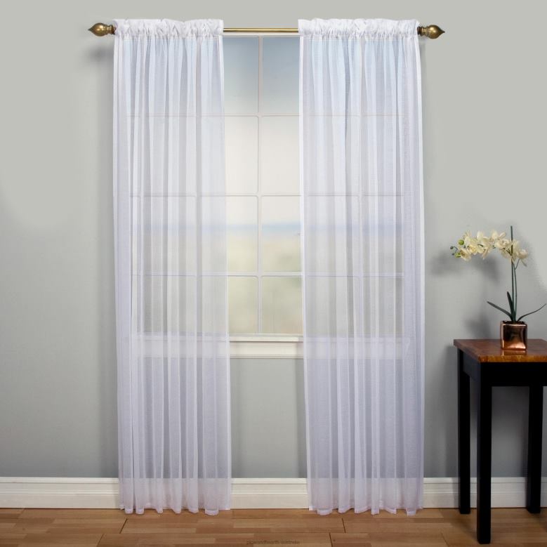 Plow & Hearth Layla 2 Pocket Curtain Panel - Butterscotch - 52x 63P22BD2597 Houseware