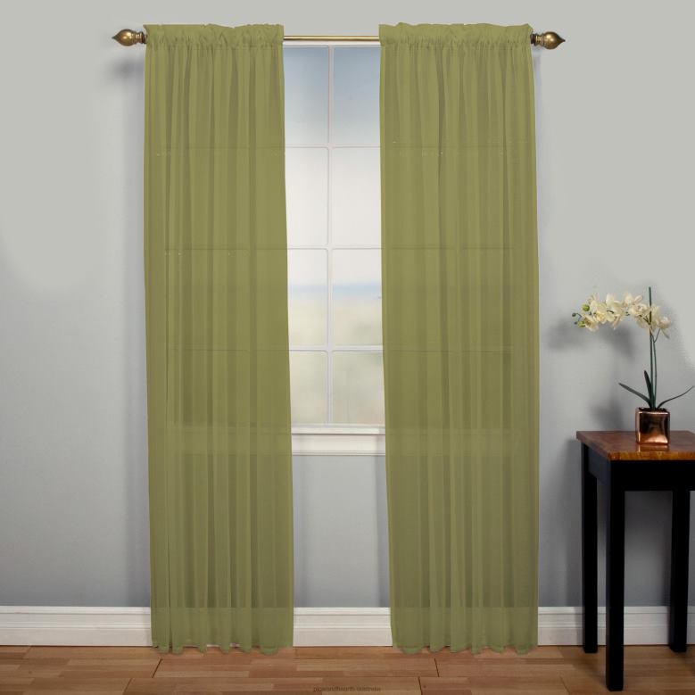 Plow & Hearth Layla 2 Pocket Curtain Panel - Butterscotch - 52x 63P22BD2597 Houseware