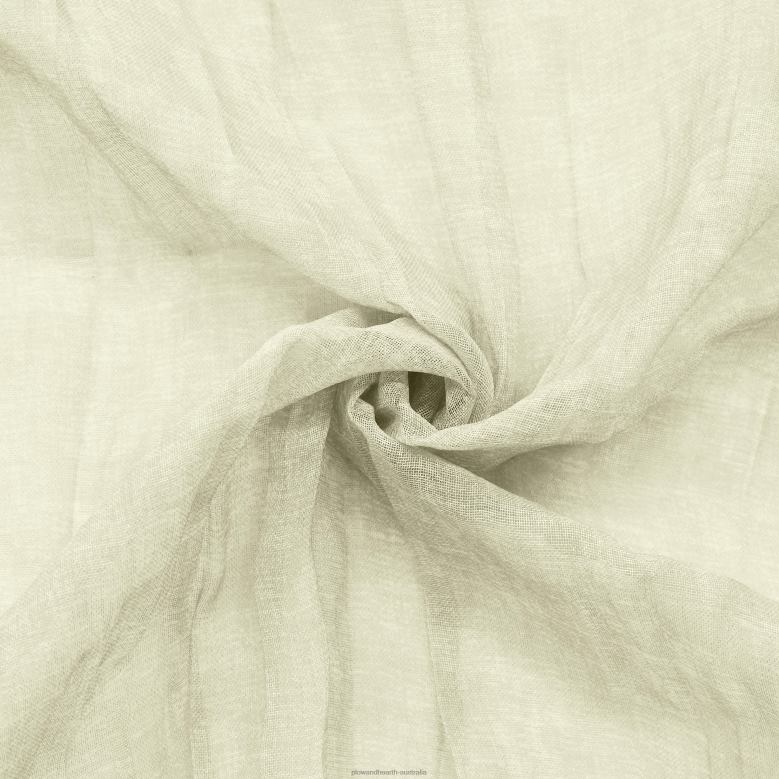 Plow & Hearth Layla Back Tab/Rod Pocket Crushed Pleated Sheer Panel - Apricot - 52x 108P22BD2606 Houseware