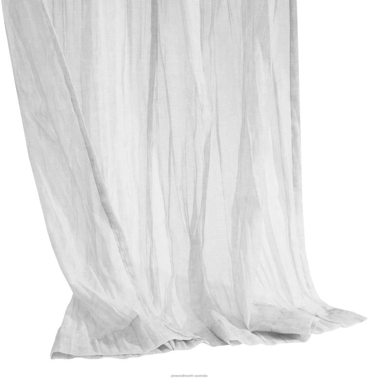 Plow & Hearth Layla Back Tab/Rod Pocket Crushed Pleated Sheer Panel - Apricot - 52x 108P22BD2606 Houseware