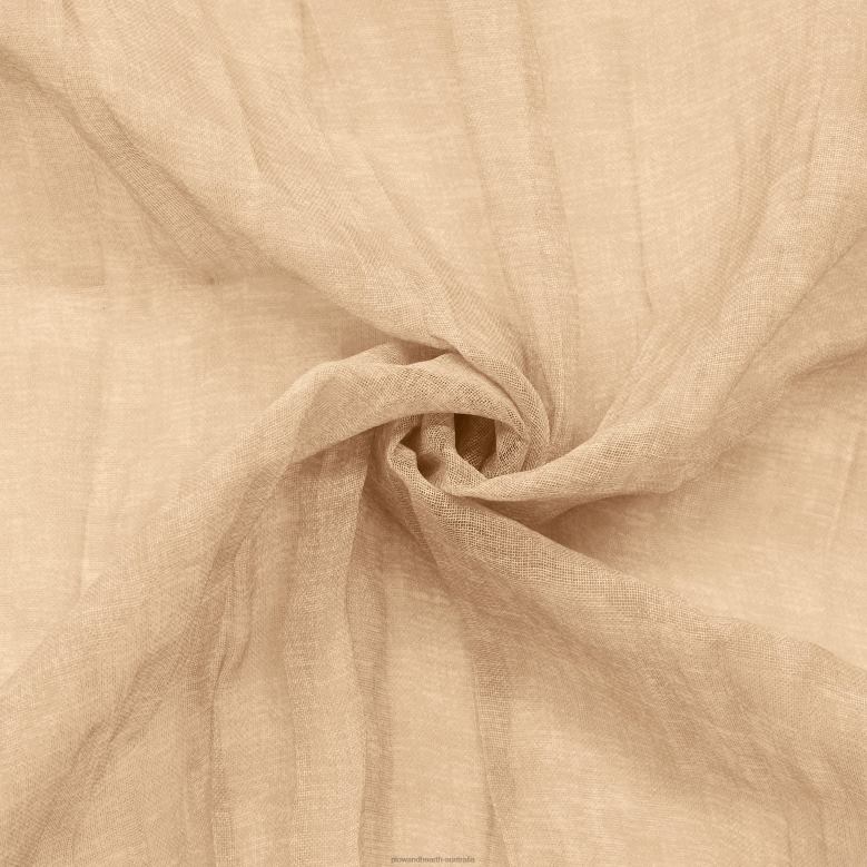 Plow & Hearth Layla Back Tab/Rod Pocket Crushed Pleated Sheer Panel - Apricot - 52x 108P22BD2606 Houseware