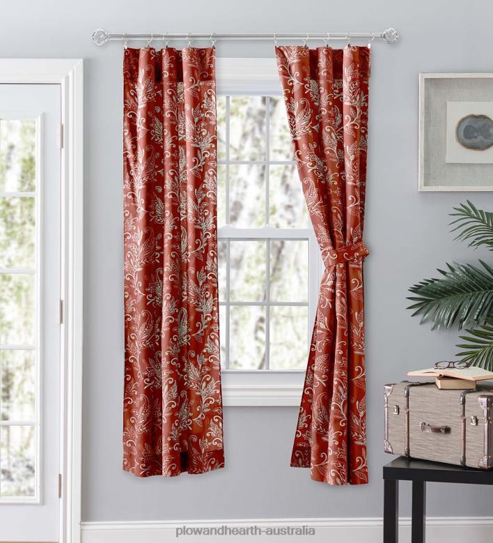 Plow & Hearth Lexington Leaf Curtains P22BD2582 Houseware