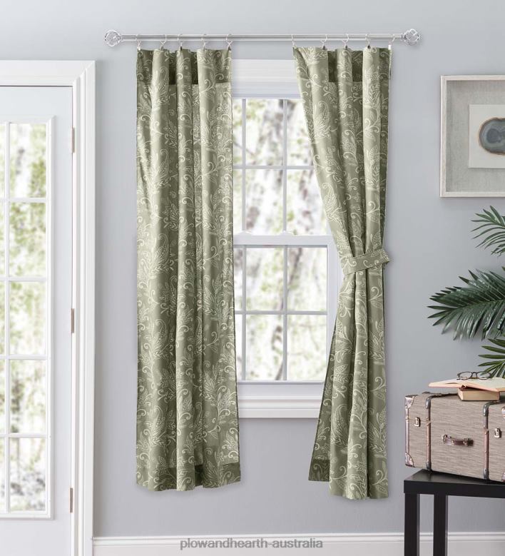 Plow & Hearth Lexington Leaf Curtains P22BD2582 Houseware