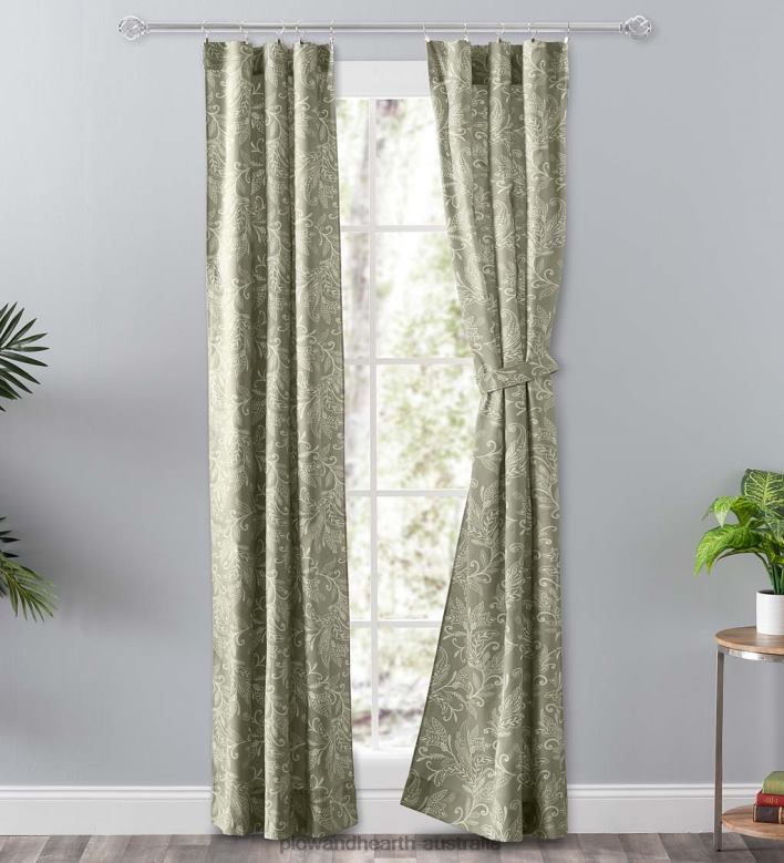 Plow & Hearth Lexington Leaf Curtains P22BD2582 Houseware