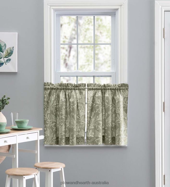 Plow & Hearth Lexington Leaf Curtains P22BD2582 Houseware